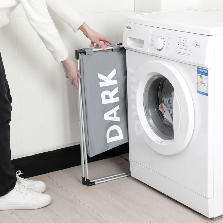 Collapsible Three Grid Dirty Clothes Laundry Hamper Organizer Home Storage Basket, 3 Grid