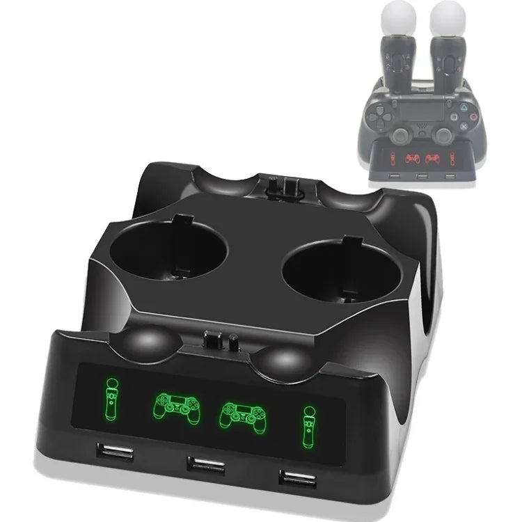 แท่นชาร์จ iPlay Gamepad แบบมัลติฟังก์ชัน สำหรับ PS4 / PS4 Move / PS VR สำหรับ PS4 VR/PS VR/PS Move