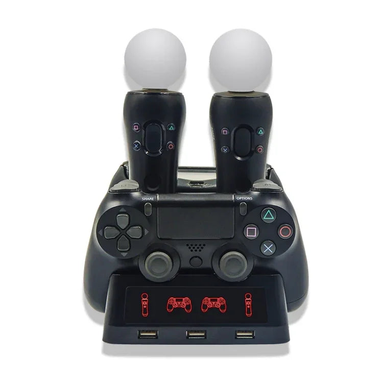 แท่นชาร์จ iPlay Gamepad แบบมัลติฟังก์ชัน สำหรับ PS4 / PS4 Move / PS VR สำหรับ PS4 VR/PS VR/PS Move