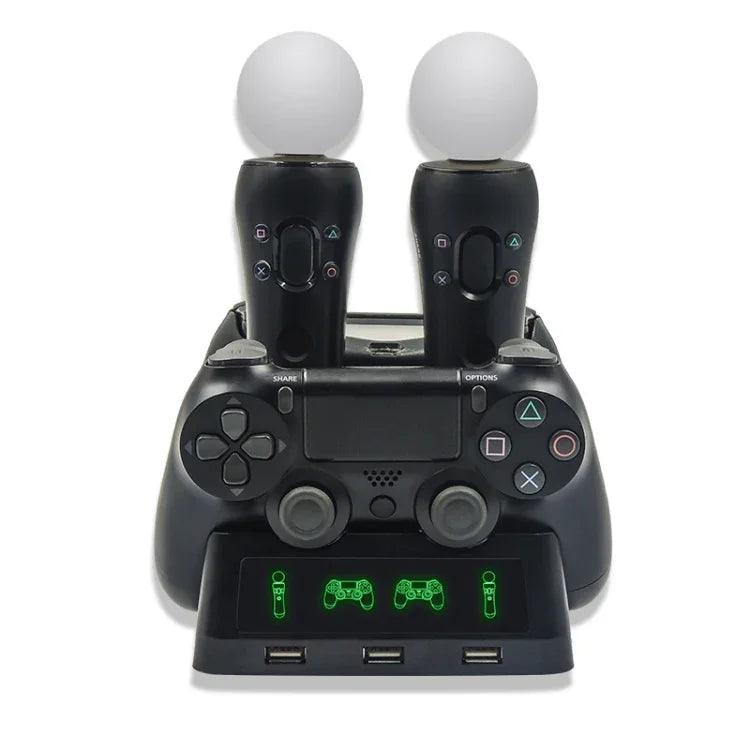 แท่นชาร์จ iPlay Gamepad แบบมัลติฟังก์ชัน สำหรับ PS4 / PS4 Move / PS VR สำหรับ PS4 VR/PS VR/PS Move