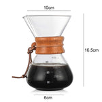 กาแฟหม้อแก้วทนความร้อนสูง 400ml หม้อกาแฟแบบไม่มีที่กรองและมีที่กรอง