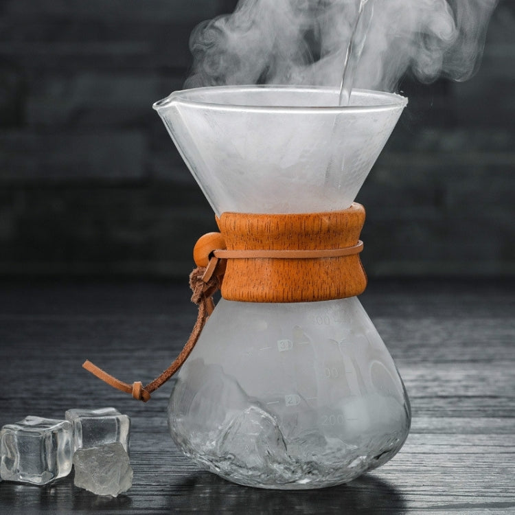 กาแฟหม้อแก้วทนความร้อนสูง 400ml หม้อกาแฟแบบไม่มีที่กรองและมีที่กรอง