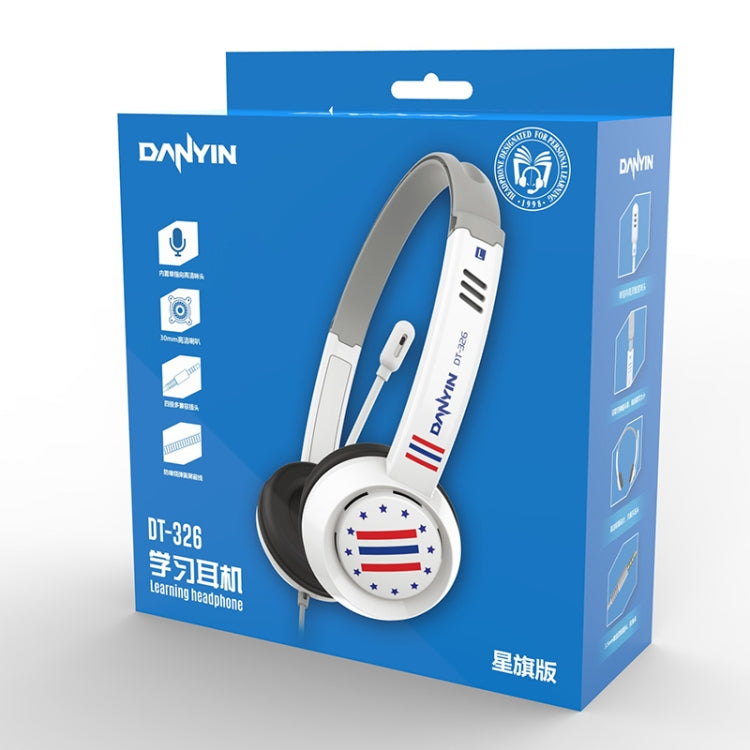 หูฟังมีสายพร้อมไมโครโฟนสำหรับเด็กเรียนรู้ DANYIN DT326 แบบสวมศีรษะสำหรับคอมพิวเตอร์ตั้งโต๊ะ ความยาวสาย: 1.8m, DT326 3.5 มม. รูคู่ สีขาว, DT326 3.5 มม. รูคู่ สีดำ, DT326 รูเดี่ยว สี่ระดับ สีขาว, DT326 รูเดี่ยว สี่ระดับ สีดำ