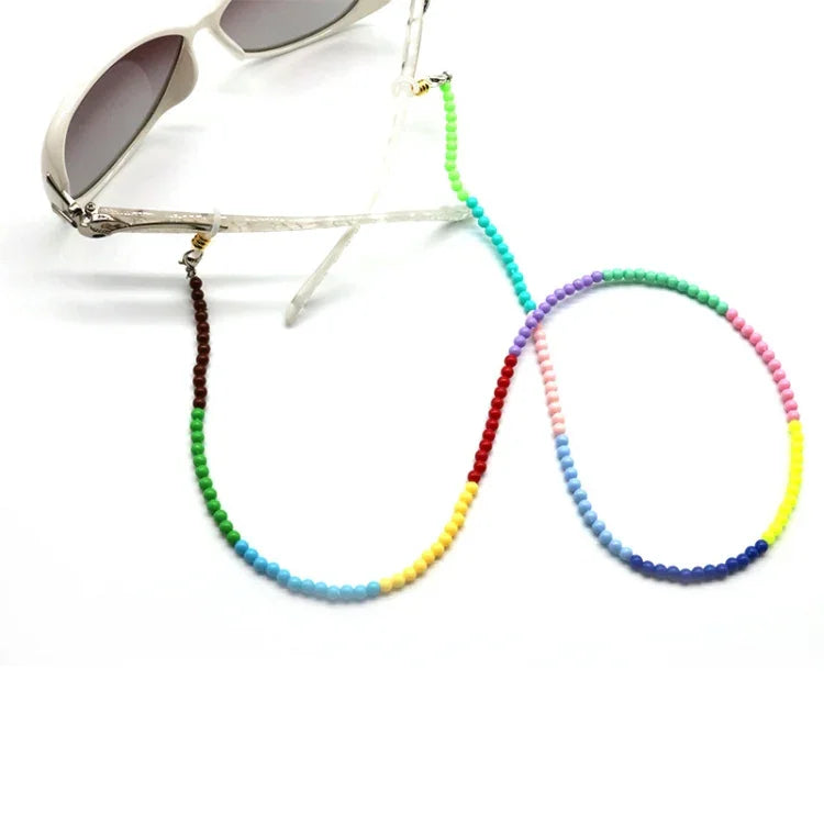 สายคล้องคอสำหรับหน้ากากและแว่นตาแบบเม็ดสี กันลื่นและกันตก, สายเม็ดสี