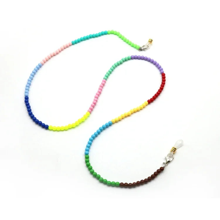 สายคล้องคอสำหรับหน้ากากและแว่นตาแบบเม็ดสี กันลื่นและกันตก, สายเม็ดสี