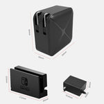 ฐานอะแดปเตอร์ AC สำหรับฉายภาพและชาร์จแบบมัลติฟังก์ชัน รองรับ Android/PC/Lite สำหรับ Switch, สีดำ+ปลั๊ก US, สีดำ+ปลั๊ก EU, สีดำ+ปลั๊ก UK
