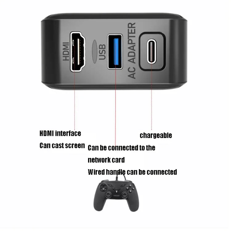 ฐานอะแดปเตอร์ AC สำหรับฉายภาพและชาร์จแบบมัลติฟังก์ชัน รองรับ Android/PC/Lite สำหรับ Switch, สีดำ+ปลั๊ก US, สีดำ+ปลั๊ก EU, สีดำ+ปลั๊ก UK