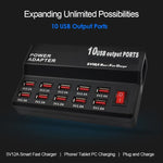 ที่ชาร์จดิจิทัลอิเล็กทรอนิกส์อเนกประสงค์ USB 100-240V ชาร์จเร็วอัจฉริยะ ปลั๊ก US 10 พอร์ต, 12 พอร์ต