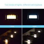 ไฟติดผนังบันไดสแตนเลสพลังงานแสงอาทิตย์ 3 LED สำหรับสวนรั้วภายนอก 3 LED / 2 ชิ้น