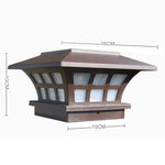 Solar Coffee Column Head Lamp Outdoor Waterproof Decorative Wall Lamp, White Light, Warm Light