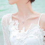 สร้อยคอเงินสเตอร์ลิง S925 น้ำพุใส อุปกรณ์วันวาเลนไทน์