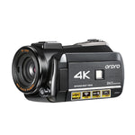 ORDRO AC3 กล้องดิจิตอล DV พร้อมหน้าจอ IPS 3.1 นิ้ว 4K Full HD 13MP พร้อม WiFi และการมองเห็นในที่มืด, รุ่นมาตรฐาน, มาตรฐาน + ไมโครโฟน, มาตรฐาน + ไมโครโฟน + ขาตั้งมือถือ, มาตรฐาน + ไมโครโฟน + ไฟเติมแสง