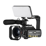 ORDRO AC3 กล้องดิจิตอล DV พร้อมหน้าจอ IPS 3.1 นิ้ว 4K Full HD 13MP พร้อม WiFi และการมองเห็นในที่มืด, รุ่นมาตรฐาน, มาตรฐาน + ไมโครโฟน, มาตรฐาน + ไมโครโฟน + ขาตั้งมือถือ, มาตรฐาน + ไมโครโฟน + ไฟเติมแสง
