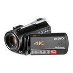 ORDRO AC5 กล้องวิดีโอดิจิตอล DV ซูมออปติคอล 12X 4K HD พร้อม WiFi และการมองเห็นในที่มืด, รุ่นมาตรฐาน, มาตรฐาน + ไมโครโฟน, มาตรฐาน + ไมโครโฟน + ขาตั้งมือถือ, มาตรฐาน + ไมโครโฟน + ไฟเติมแสง
