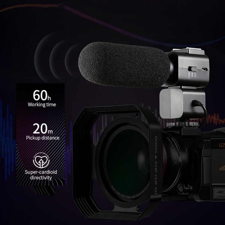 ORDRO AC5 กล้องวิดีโอดิจิตอล DV ซูมออปติคอล 12X 4K HD พร้อม WiFi และการมองเห็นในที่มืด, รุ่นมาตรฐาน, มาตรฐาน + ไมโครโฟน, มาตรฐาน + ไมโครโฟน + ขาตั้งมือถือ, มาตรฐาน + ไมโครโฟน + ไฟเติมแสง