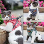 DogLemi เชือกจูงแมวพร้อมสายรัดอกแบบเสื้อกั๊ก ชุดจูงแมว ขนาด XS, S