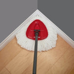 4 PCS Rotating Triangle Cotton Yarn Mop Head Mop Replacement Cloth For O-Cedar/Vileda, Mop