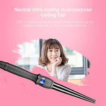 ที่ม้วนผมเซรามิกทรงกรวยจอ LCD หลอดเดี่ยว เคลือบเซรามิก รูปดอกแพร์ ขนาด 19 มม. EU, 25 มม. EU, 25 มม. US, 19 มม. US, 32 มม. EU