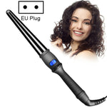 ที่ม้วนผมเซรามิกทรงกรวยจอ LCD หลอดเดี่ยว เคลือบเซรามิก รูปดอกแพร์ ขนาด 19 มม. EU, 25 มม. EU, 25 มม. US, 19 มม. US, 32 มม. EU