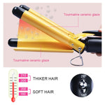 เครื่องม้วนผมเซรามิกอัตโนมัติ 20-32 ม.ม. แบบ 3 ลอน ไม้กวาดลอนใหญ่ ขนาด 32 มม.