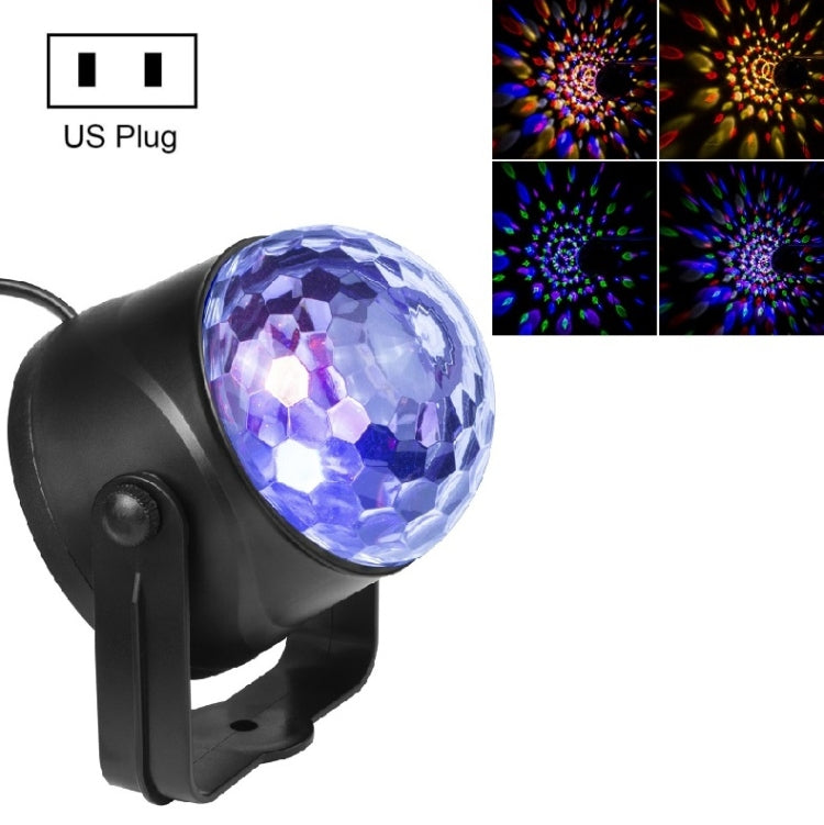 ไฟลูกบอลคริสตัล LED 6W MGY-019 ควบคุมระยะไกล หมุนสีสันเวทีเลเซอร์, ปลั๊ก US, EU, UK, AU