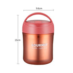 แก้วเก็บความร้อนสแตนเลส GOURMET แก้วซุปเก็บความร้อนสองชั้น สีแดง สีเหลือง สีฟ้า