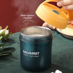 แก้วเก็บความร้อนสแตนเลส GOURMET แก้วซุปเก็บความร้อนสองชั้น สีแดง สีเหลือง สีฟ้า