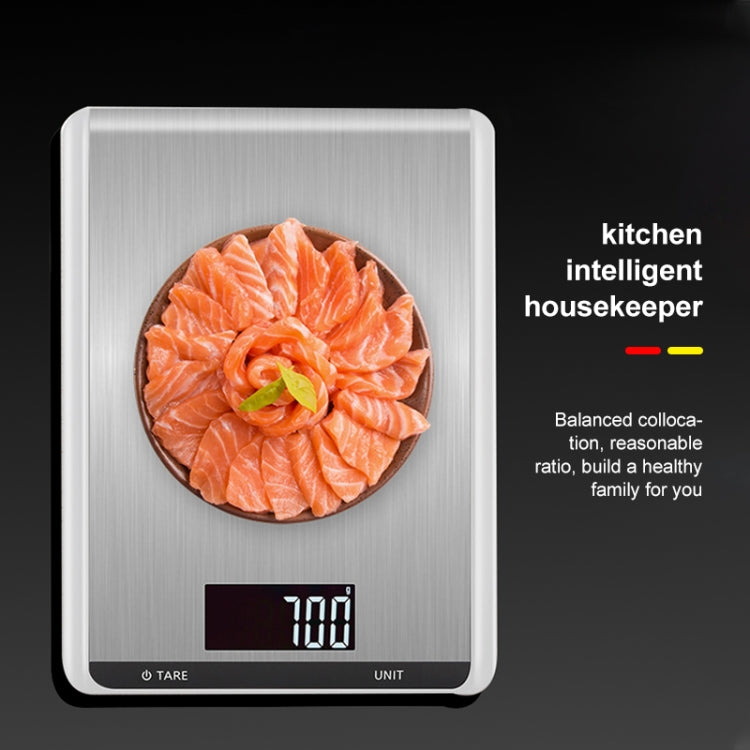 เครื่องชั่งอาหารอิเล็กทรอนิกส์สแตนเลสสำหรับใช้ในครัวเรือน 5 กก./1 กรัม, 10 กก./1 กรัม