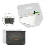 กระเป๋าซองผ้าระบายอากาศแบบพกพาสำหรับ MacBook พร้อมกระเป๋าเก็บสายชาร์จ ขนาด 12 นิ้ว, 13 นิ้ว, 15 นิ้ว, 11 นิ้ว