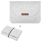 กระเป๋าซองผ้าระบายอากาศแบบพกพาสำหรับ MacBook พร้อมกระเป๋าเก็บสายชาร์จ ขนาด 12 นิ้ว, 13 นิ้ว, 15 นิ้ว, 11 นิ้ว