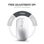 เมาส์ไร้สายเงียบสำหรับแล็ปท็อป Inphic PM1 สำนักงาน พร้อมแสดงแบตเตอรี่
