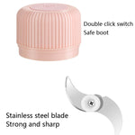 เครื่องบดผักไฟฟ้าสำหรับครัวเรือน USB เครื่องบดกระเทียมขนาดเล็ก เครื่องทำอาหารเสริมสำหรับเด็ก ขนาด 250 มล., 100 มล. + 250 มล., 100 มล.