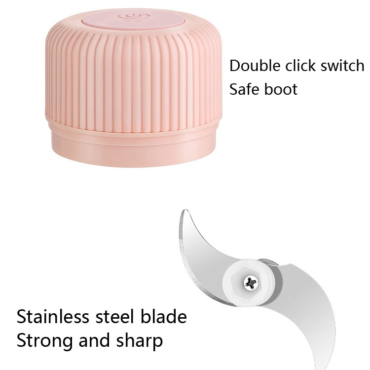 เครื่องบดผักไฟฟ้าสำหรับครัวเรือน USB เครื่องบดกระเทียมขนาดเล็ก เครื่องทำอาหารเสริมสำหรับเด็ก ขนาด 250 มล., 100 มล. + 250 มล., 100 มล.