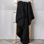 ผ้าห่มถักขนแกะหนาแบบทำมือ ผ้าห่มโซฟา Chenille Stick ขนาด 80 x 100 ซม., 130 x 160 ซม.