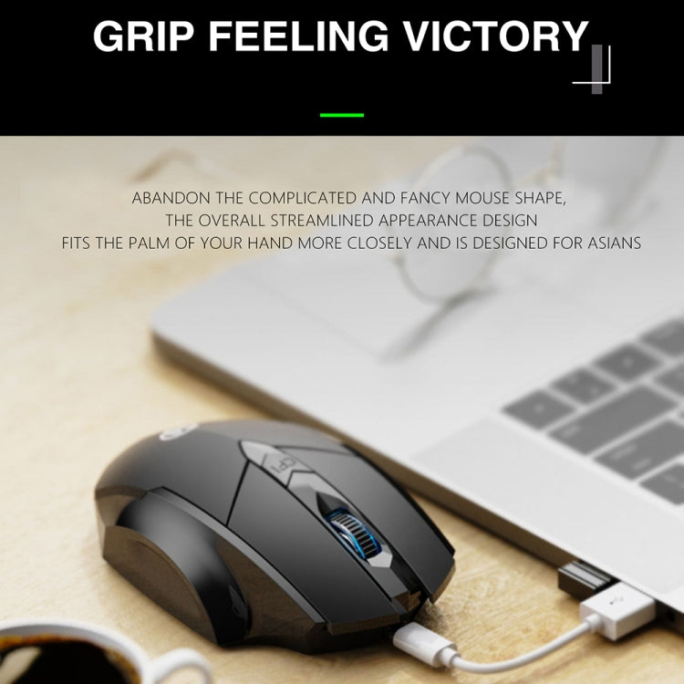 เมาส์ไร้สายเมคานิคอล 6 ปุ่ม Inphic A1 1000/1200/1600 DPI สำหรับเล่นเกมที่บ้าน, สี: เทา ไร้สาย+Bluetooth 4.0+Bluetooth 5.0, สีดำ ไร้สาย+Bluetooth 4.0+Bluetooth 5.0, สีดำ รุ่นชาร์จไร้สาย เงียบ, สีเทา รุ่นชาร์จไร้สาย เงียบ