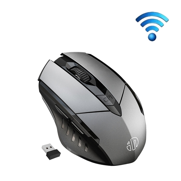 เมาส์ไร้สายเมคานิคอล 6 ปุ่ม Inphic A1 1000/1200/1600 DPI สำหรับเล่นเกมที่บ้าน, สี: เทา ไร้สาย+Bluetooth 4.0+Bluetooth 5.0, สีดำ ไร้สาย+Bluetooth 4.0+Bluetooth 5.0, สีดำ รุ่นชาร์จไร้สาย เงียบ, สีเทา รุ่นชาร์จไร้สาย เงียบ