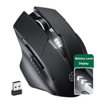 เมาส์ไร้สายเมคานิคอล 6 ปุ่ม Inphic A1 1000/1200/1600 DPI สำหรับเล่นเกมที่บ้าน, สี: เทา ไร้สาย+Bluetooth 4.0+Bluetooth 5.0, สีดำ ไร้สาย+Bluetooth 4.0+Bluetooth 5.0, สีดำ รุ่นชาร์จไร้สาย เงียบ, สีเทา รุ่นชาร์จไร้สาย เงียบ