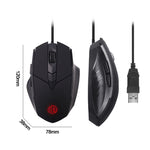 เมาส์มีสาย Inphic PW1 เกม เงียบ โปรแกรมมาโคร พร้อมไฟส่องสว่าง, ความยาวสาย: 1.5m, รุ่นธุรกิจสีดำเงียบ, รุ่นเกมสีดำเงียบ, รุ่นเกมสีเทาไทเทเนียมเงียบ