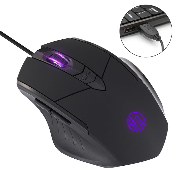เมาส์มีสาย Inphic PW1 เกม เงียบ โปรแกรมมาโคร พร้อมไฟส่องสว่าง, ความยาวสาย: 1.5m, รุ่นธุรกิจสีดำเงียบ, รุ่นเกมสีดำเงียบ, รุ่นเกมสีเทาไทเทเนียมเงียบ