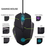 เมาส์มีสาย Inphic PW1 เกม เงียบ โปรแกรมมาโคร พร้อมไฟส่องสว่าง, ความยาวสาย: 1.5m, รุ่นธุรกิจสีดำเงียบ, รุ่นเกมสีดำเงียบ, รุ่นเกมสีเทาไทเทเนียมเงียบ