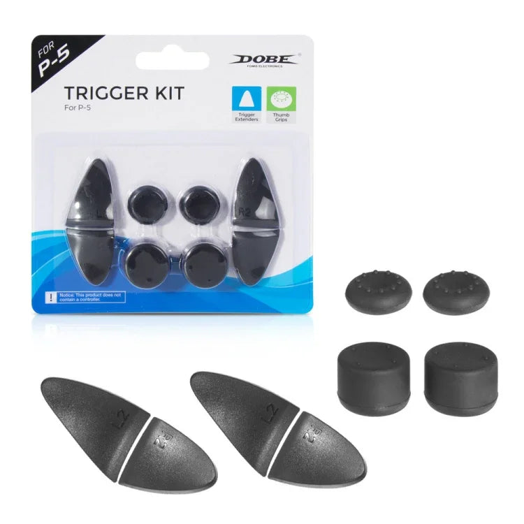ชุดปุ่มทริกเกอร์และฝาครอบคันโยก 8 in 1 2 ชุด เหมาะสำหรับ PS5, 8 in 1 Handle Trigger Button