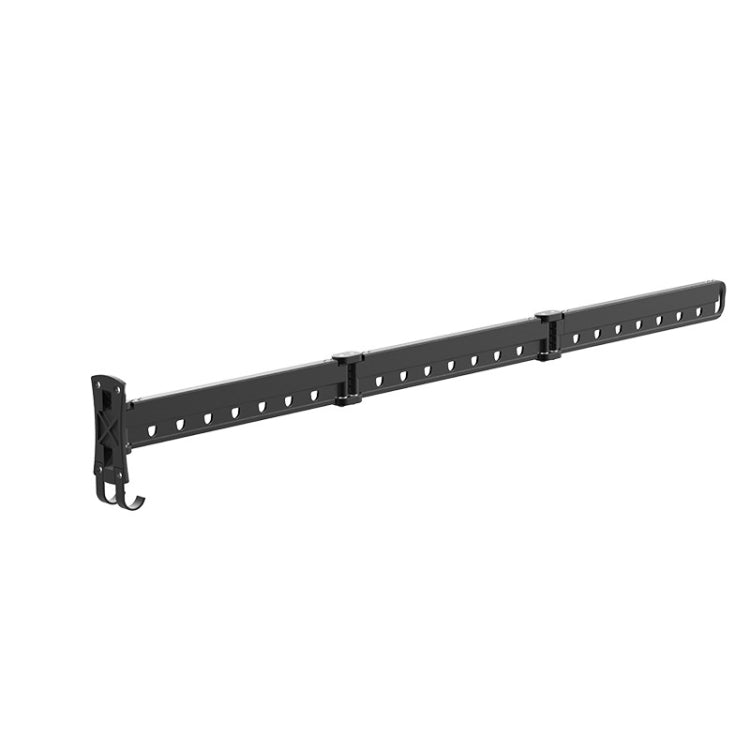 Clothes Rack Folding Telescopic Balcony Drying Rack Indoor Household Wall-Mounted Clothes Rail, Golden Long (3 Sections), Silver Long (3 Sections), Black Long (3 Sections)