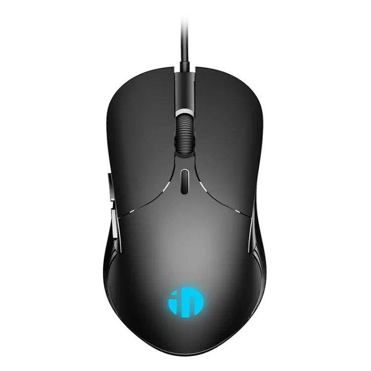 เมาส์มีสาย Inphic PB1 สำหรับธุรกิจและสำนักงาน เงียบ โปรแกรมมาโคร เกม, ความยาวสาย: 1.5m, ไฟหายใจคลาสสิกด้านหลัง, ไฟหายใจสีขาวด้านหน้าแบบด้าน