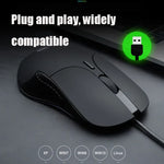 เมาส์มีสาย Inphic PB1 สำหรับธุรกิจและสำนักงาน เงียบ โปรแกรมมาโคร เกม, ความยาวสาย: 1.5m, ไฟหายใจคลาสสิกด้านหลัง, ไฟหายใจสีขาวด้านหน้าแบบด้าน