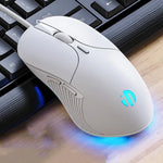 เมาส์มีสาย Inphic PB1 สำหรับธุรกิจและสำนักงาน เงียบ โปรแกรมมาโคร เกม, ความยาวสาย: 1.5m, ไฟหายใจคลาสสิกด้านหลัง, ไฟหายใจสีขาวด้านหน้าแบบด้าน
