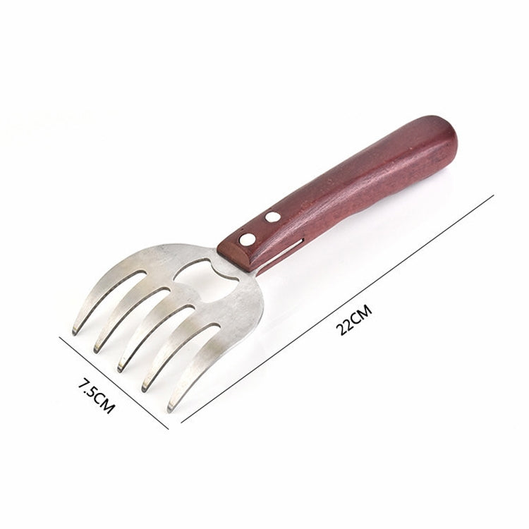 เครื่องมือแยกเนื้อรูปกรงเล็บหมี 2 ชิ้น สำหรับบาร์บีคิว สีพื้นฐาน สีแดง