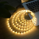 ไฟแถบ LED SMD 2835 อีพ็อกซี่ USB สำหรับตกแต่งโต๊ะคริสต์มาสและไฟพื้นหลังทีวี, 1m, 5m