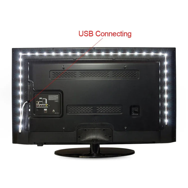 ไฟแถบ LED SMD 2835 อีพ็อกซี่ USB สำหรับตกแต่งโต๊ะคริสต์มาสและไฟพื้นหลังทีวี, 1m, 5m