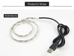 ไฟแถบ LED SMD 2835 อีพ็อกซี่ USB สำหรับตกแต่งโต๊ะคริสต์มาสและไฟพื้นหลังทีวี, 1m, 5m