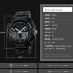 SKMEI 1270 Men Waterproof Dual Display Digital Watch Outdoor Sports Watch, Red, Green, Blue, Gray, Golden